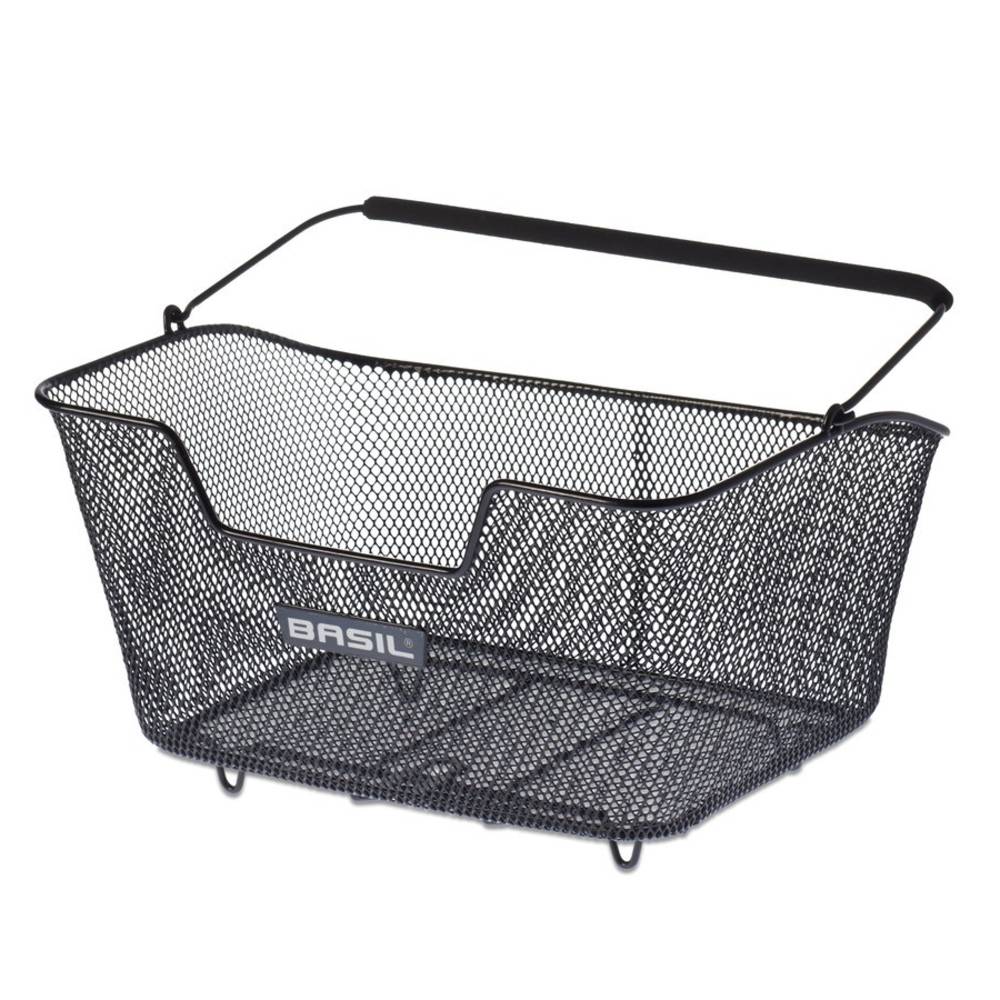 Basil 11221 Hinterradkorb Base M Stahl 29x41x21cm, engmaschig, schwarz