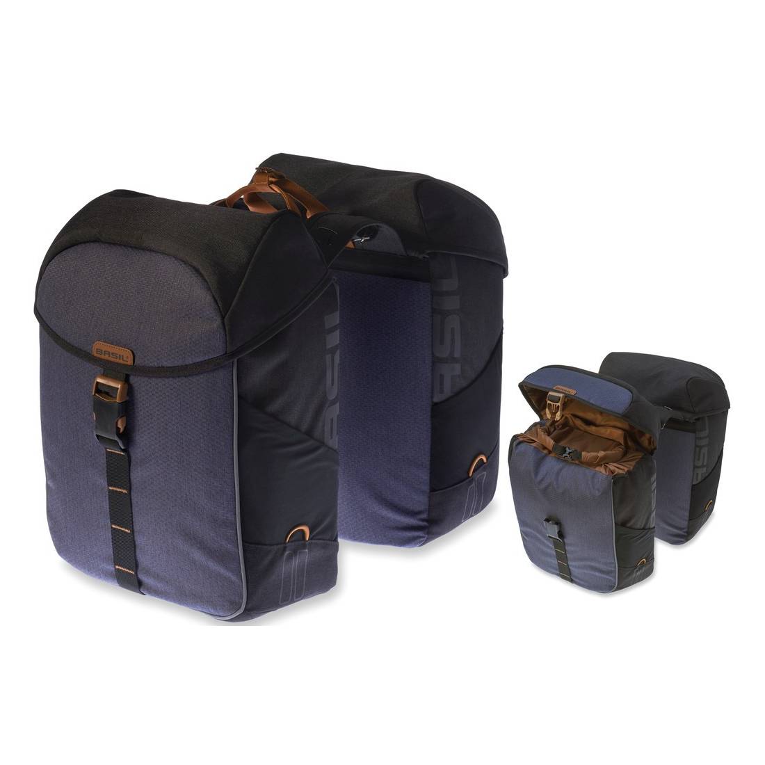 Basil 17666 Doppeltasche "Miles", wasserdicht, 32 Liter, black slate