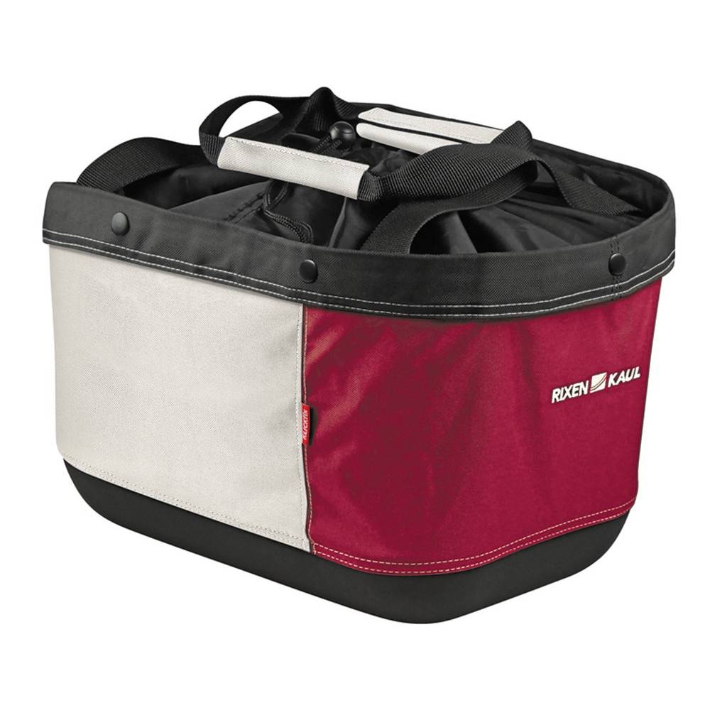 KLICKfix 0310RCR Shoppertasche "Alingo GT", 41 x 29 x 24 cm, für Racktime-Gepäckträger, rot/creme