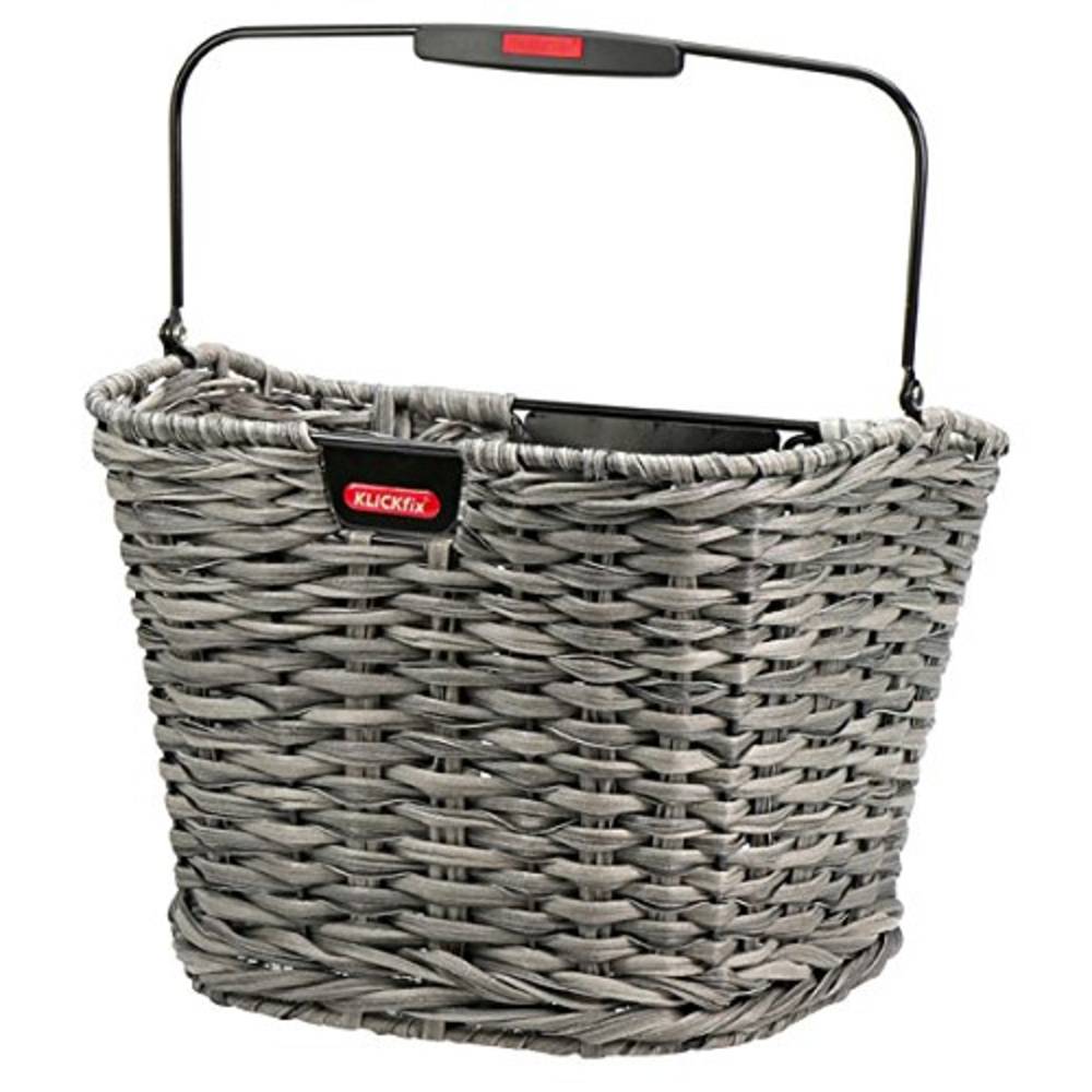 KLICKfix 0379SGR Vorderradkorb Structura schilf/ 34x25x27cm,geflochten,o. Adapter,16 ltr, natur