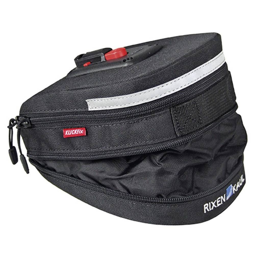 KLICKfix 0295S Satteltasche Micro 200 Expandable 12x8x19cm, inkl. Adapter, schwarz