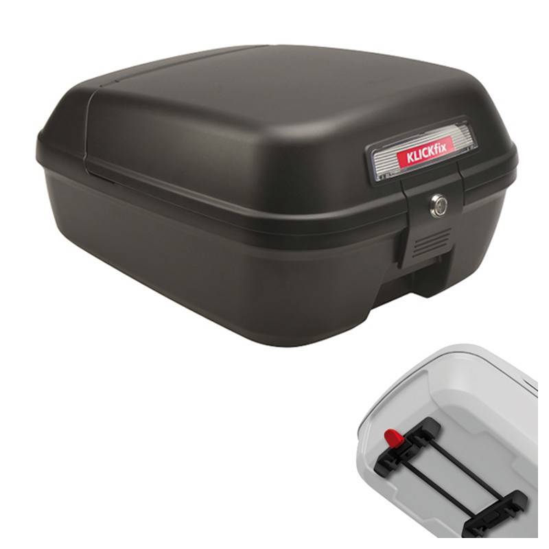 KLICKfix 0847R Citybox 34,5x44x23 cm mit Racktimeadapter, schwarz (1 Stück)