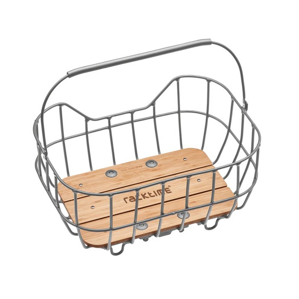 Racktime 13015 System Korb "Baskit Breeze", 22 Liter, 47 x 33 x 24 cm, mit SnapitAdapter, silber