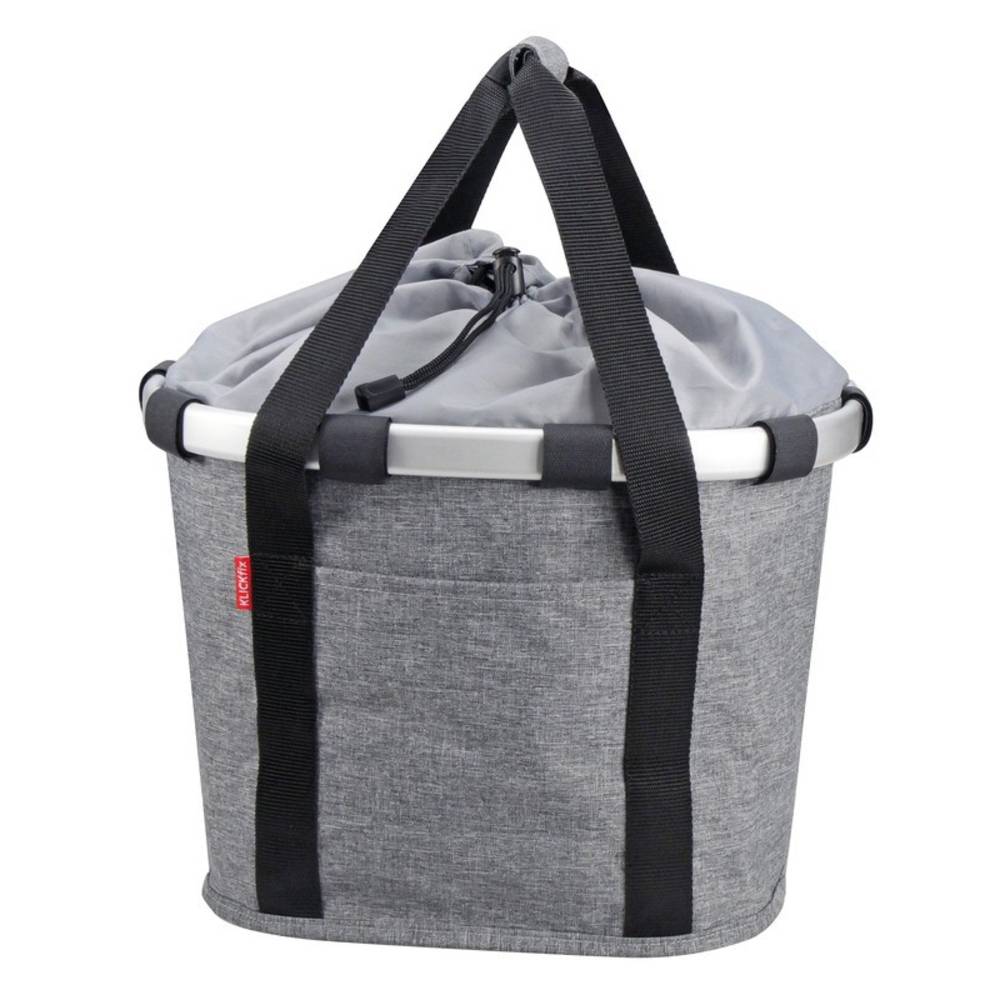 KLICKfix City-Tasche Bikebasket twist silver, 35x28x26cm, grau/schwarz