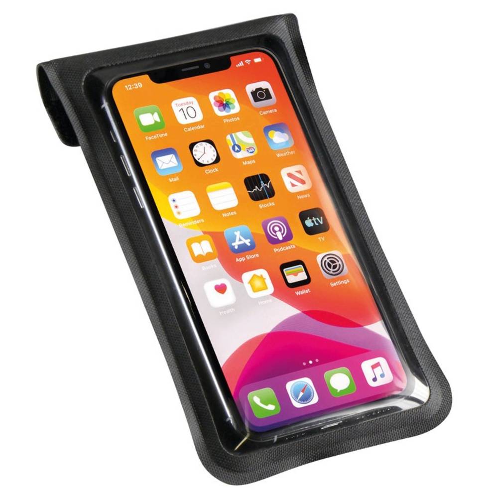 KLICKfix Phone Bag Light M mit Adapter mit Drehkupplung, schwarz/transparent