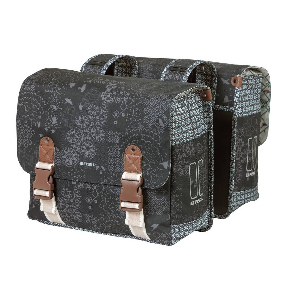 Basil Doppelpacktasche Boheme, Reflexstreifen 35 Liter, charcoal/reflex