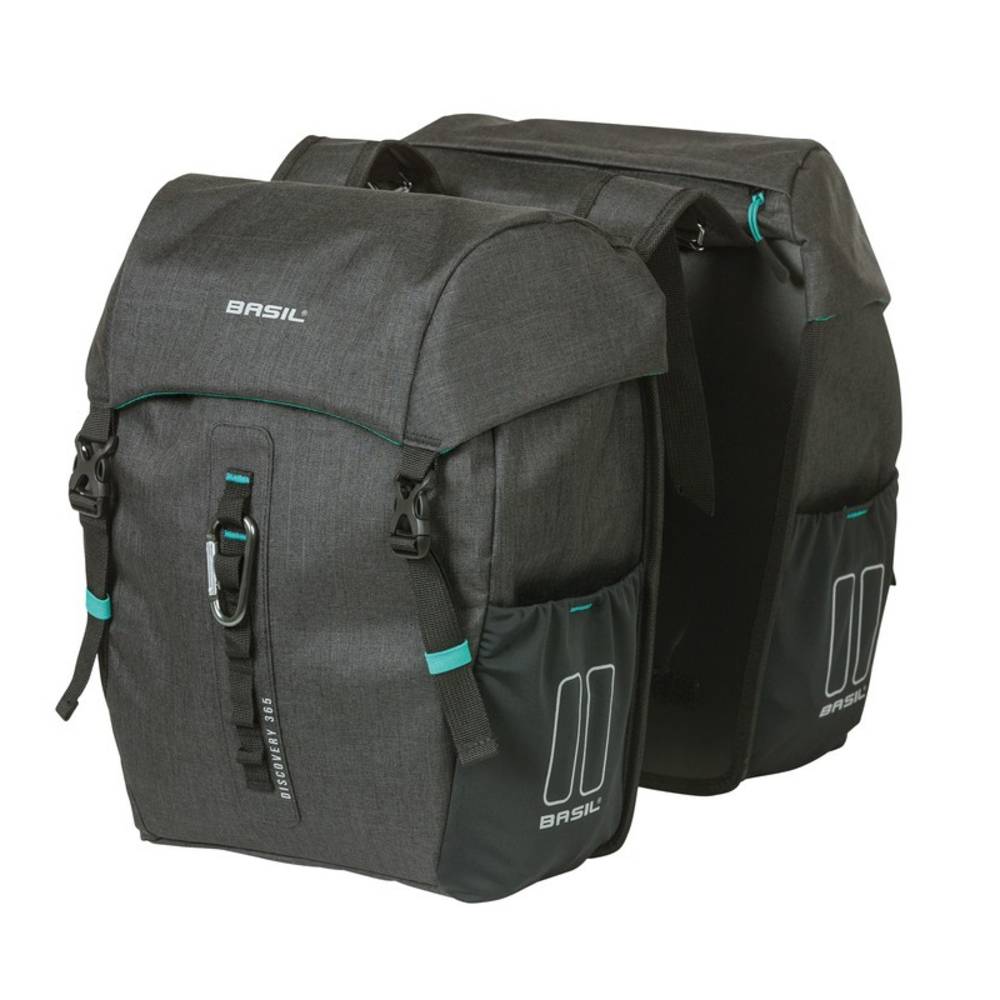 Basil Doppelpacktasche Discovery 365D M melee, 18 Ltr., schwarz