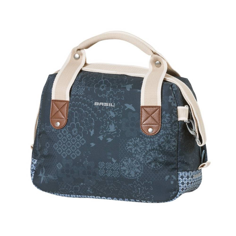 Basil Lenkertasche Boheme City Bag indigo blau mit Reißverschluss 8 Liter, indigo
