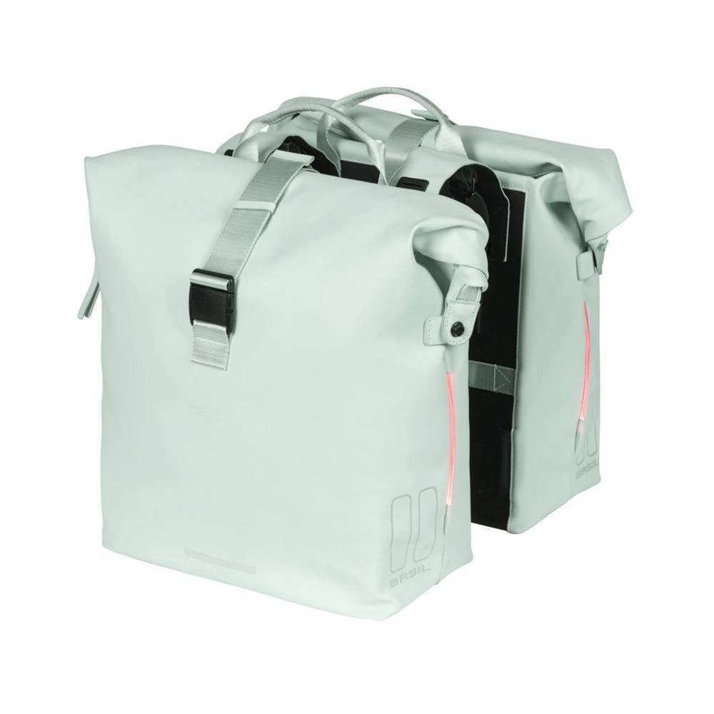 Basil Doppelpacktasche SoHo Nordlicht pastellgrün, 31x13x37cm, grün