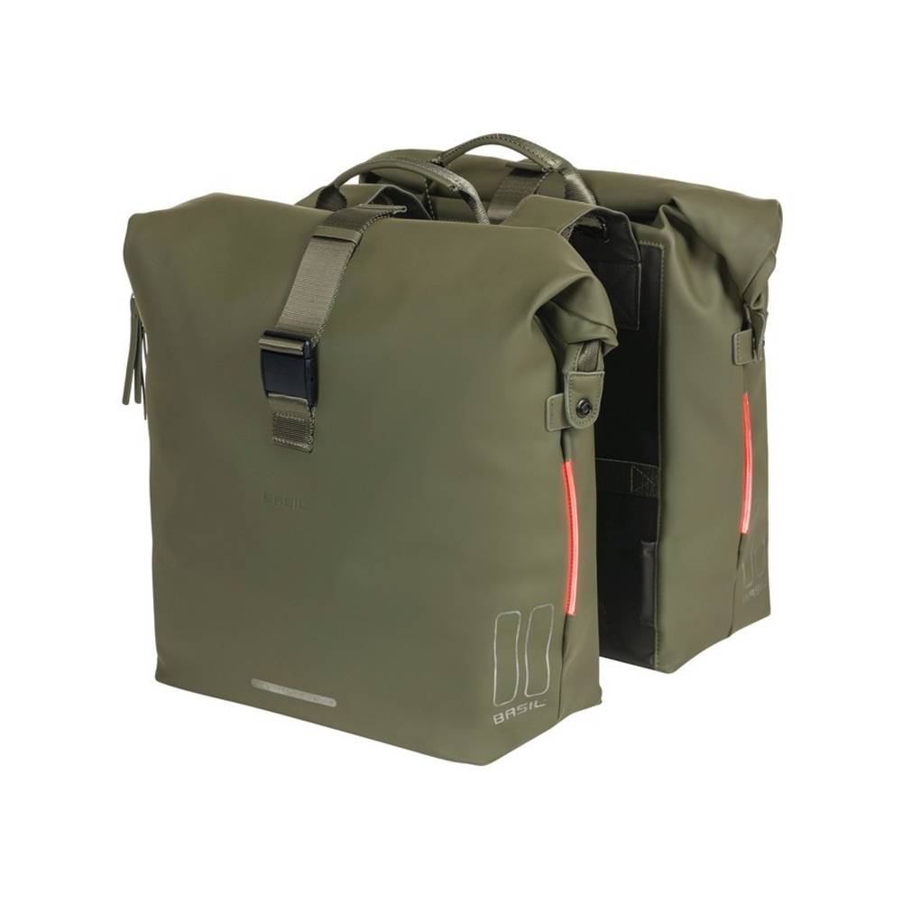 Basil Doppelpacktasche SoHo Nordlicht moosgrün, 31x13x37cm, grün