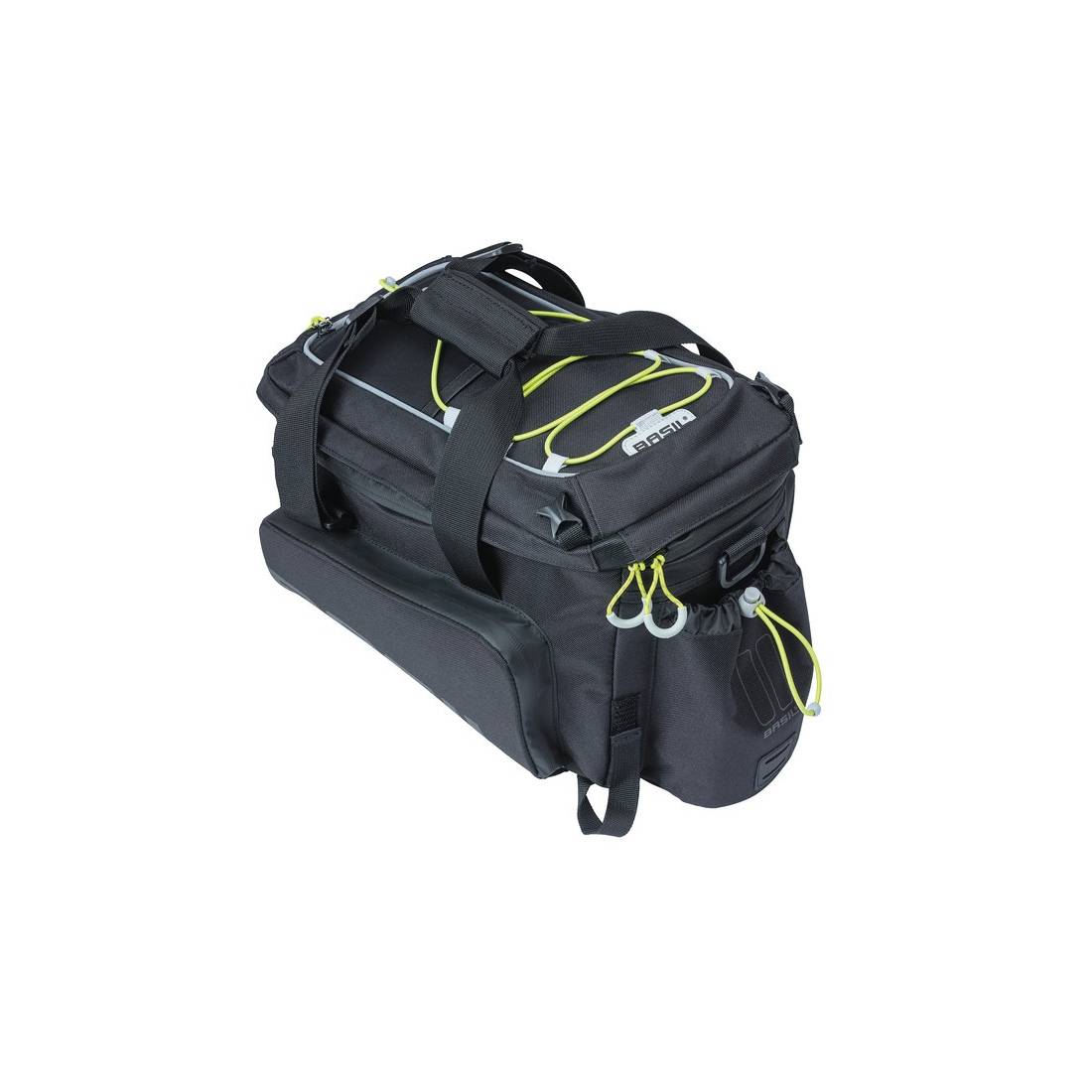 Basil Gepäckträgertasche Miles XL Pro schwarz lime, 9-36ltr, schwarz/lime