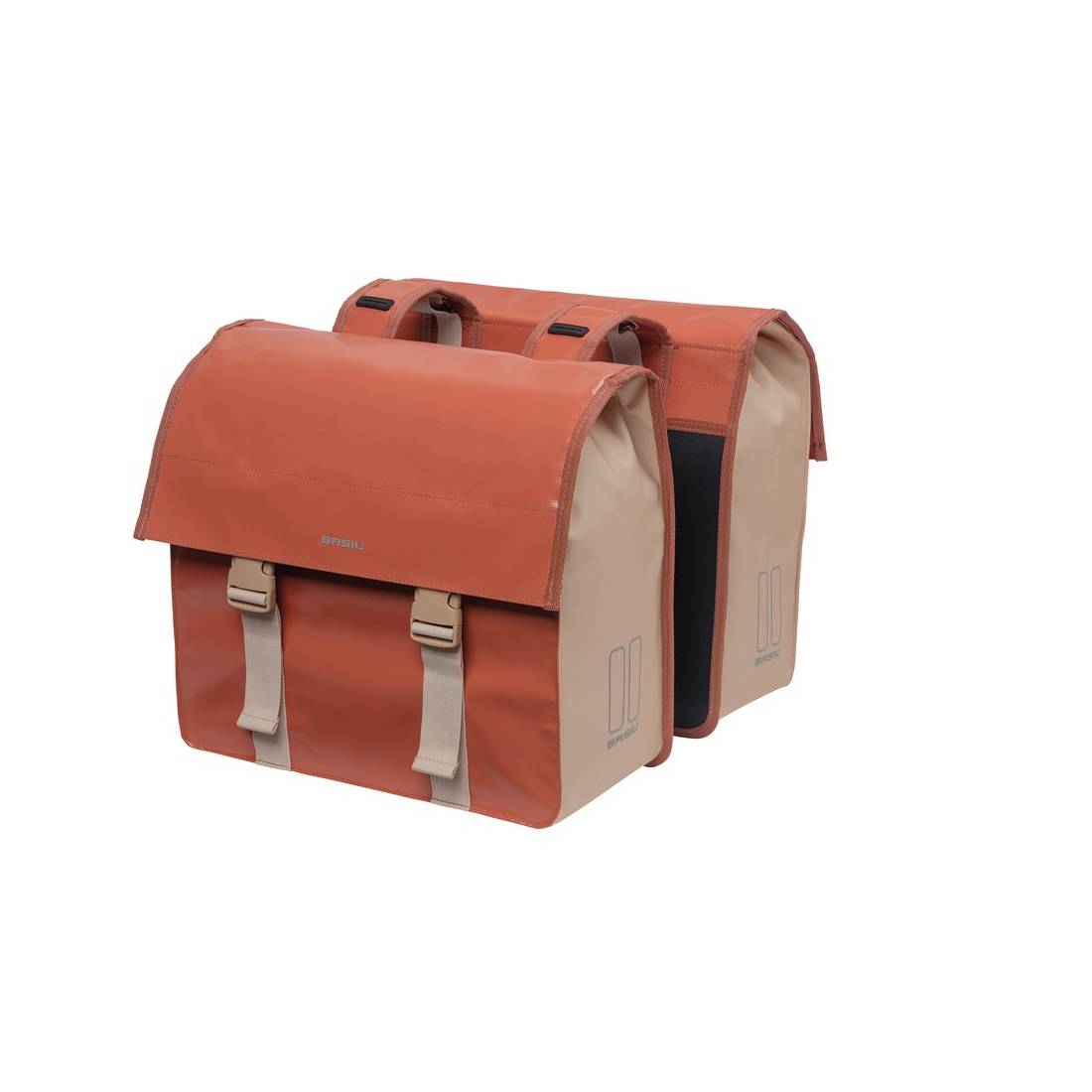 Basil Doppelpacktasche Urban Load, 40,5x17,5x46 cm, 48-53 Liter, terra red/rose