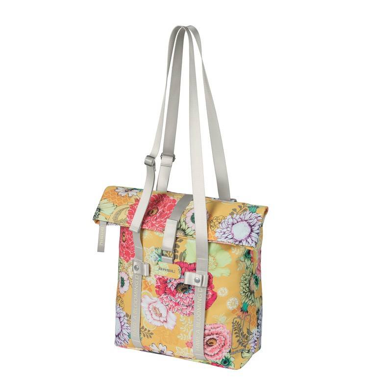 Basil Shoppertasche Bloom Field honey yellow, 15-20ltr, 30x15x38cm, bunt