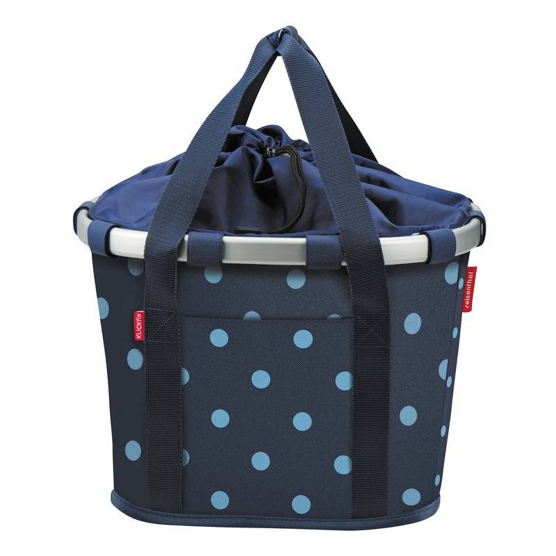 KLICKfix City-Tasche Bikebasket, 35 x 28 x 26 cm, 15 Liter, 800 g, mixed dots blue