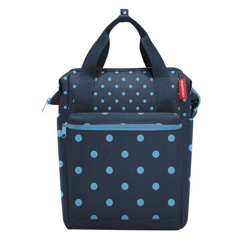 KLICKfix Gepäckträgertasche ROOMY GT 25x40x17cm, mixed dots blue, 12ltr,1000g, dunkelblau