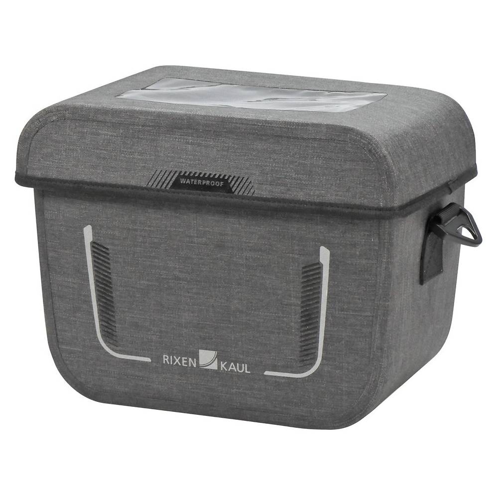 KLICKfix Lenkertasche Aventour Waterprof 26x20x19cm, tweed-grau, 5,5ltr, KLICKfix, grau