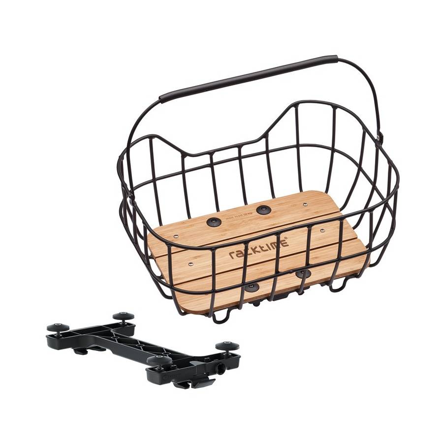 Racktime System Korb "Baskit Breeze 2.0", 47 x 35 x 24 cm, 25 Liter, Snapit 2.0, schwarz, 2-teilig (1 Set)