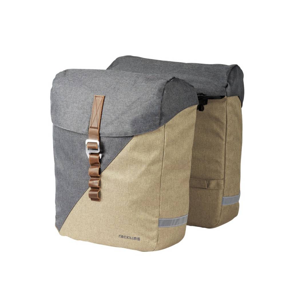 Racktime System Doppeltasche Heda 2.0, mit Snapit Adapter 2.0, sand/grau