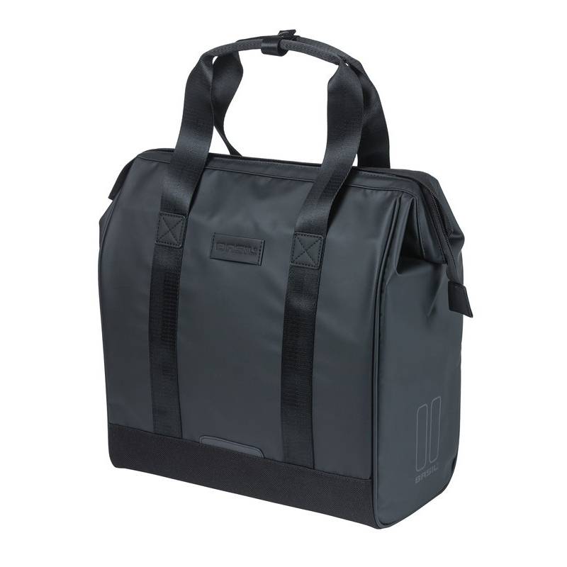 Basil Shoppertasche Grand Tarpaulin, Hook On-System, 34x19x35cm, schwarz