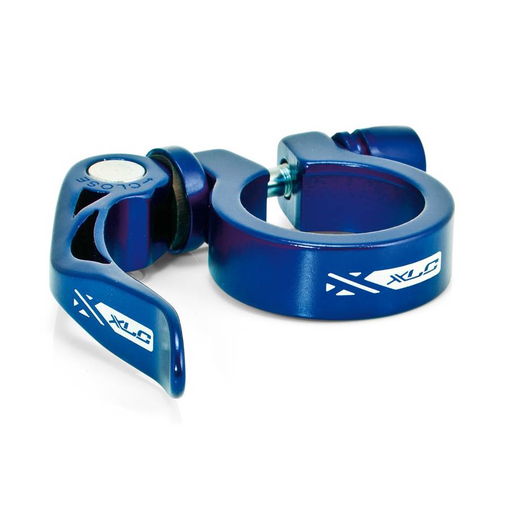 XLC PC-L04 Sattelstütz-Klemmring Ø 34,9 mm, Alu, mit Schnellspanner, blau