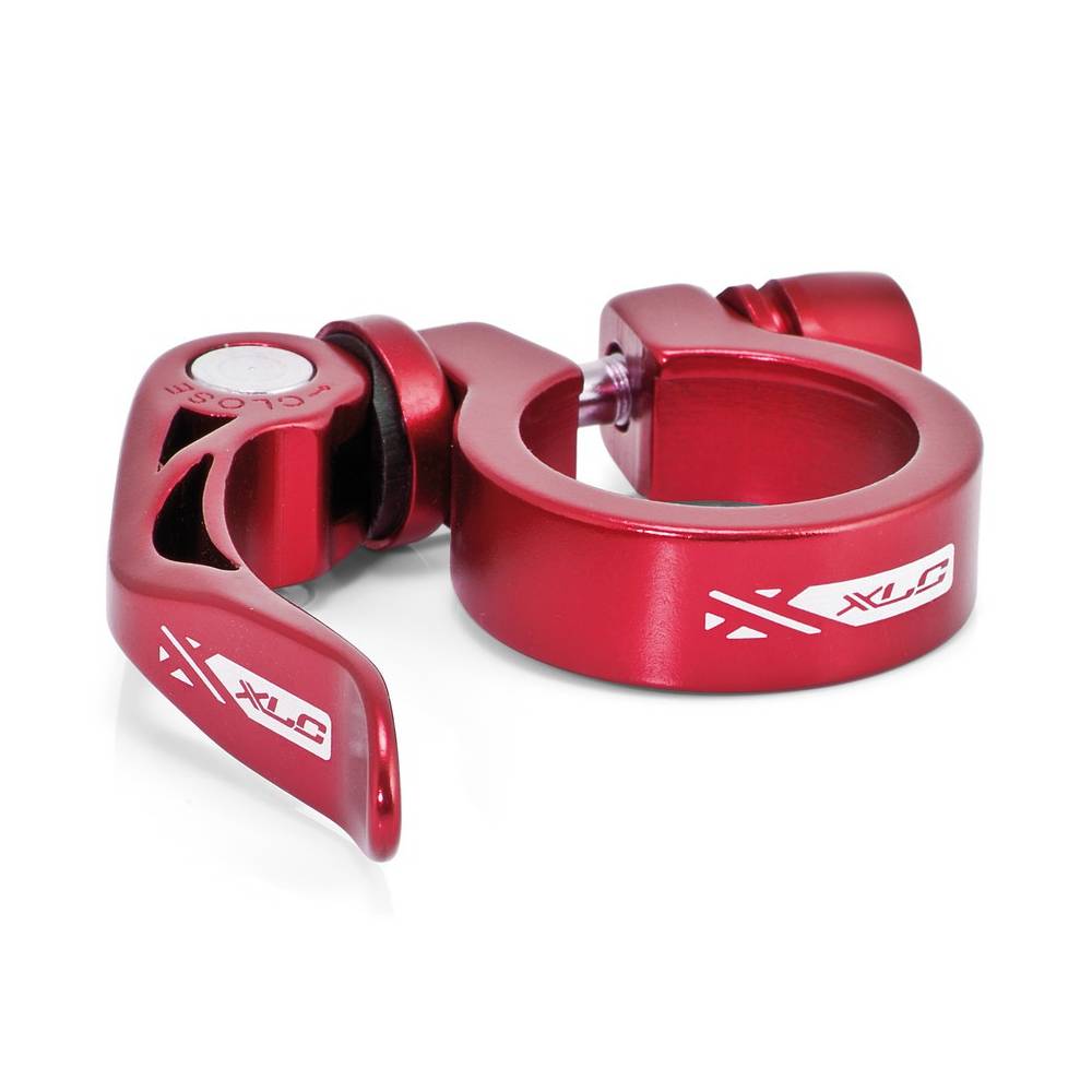 XLC PC-L04 Sattelstütz-Klemmring Ø 31,6 mm, Alu, mit Schnellspanner, rot