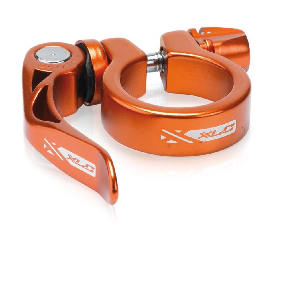 XLC PC-L04 Sattelstütz-Klemmring Ø 31,6 mm, mit Schnellspanner, orange