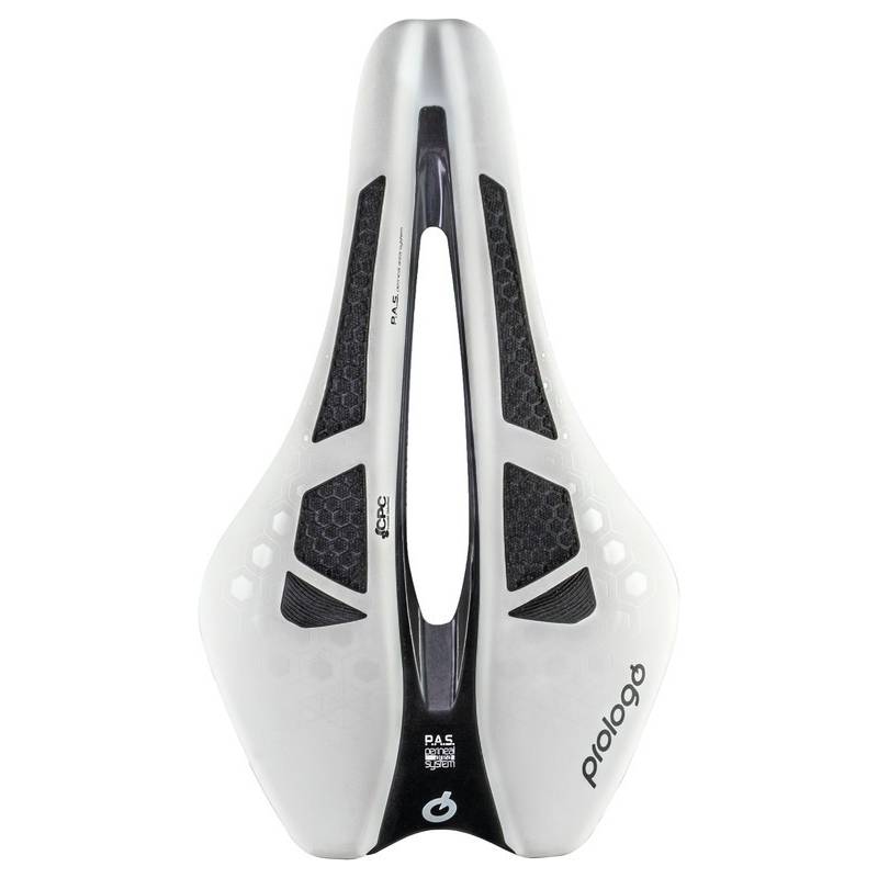 prologo Sattel "Dimension TRI 143 Nack", Unisex, 245 x 143 mm, ca. 181 g, weiß/silber