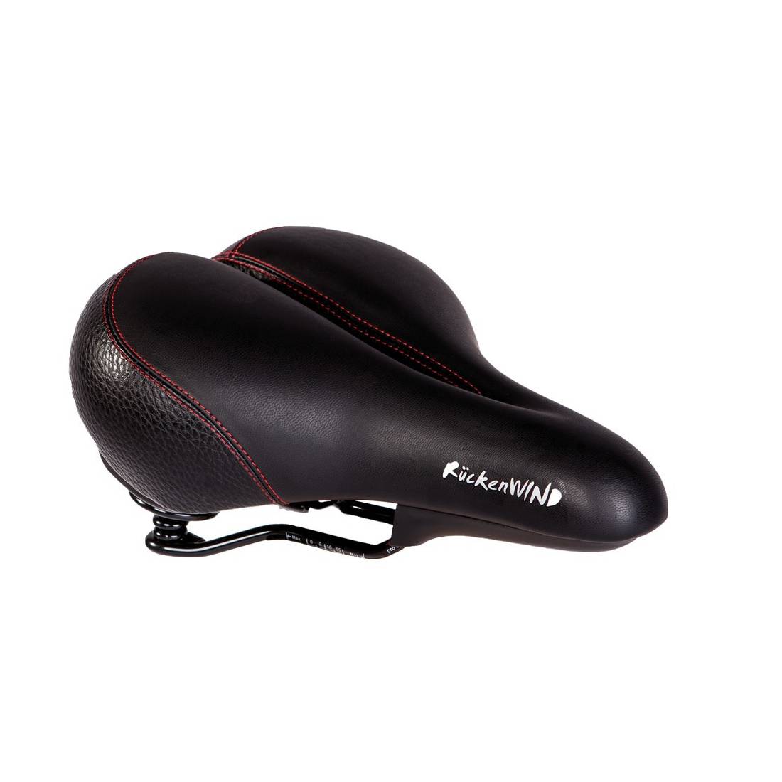 P&P Bequemsattel Rückenwind 802, Uni, 265x210mm, 700g, schwarz/rot