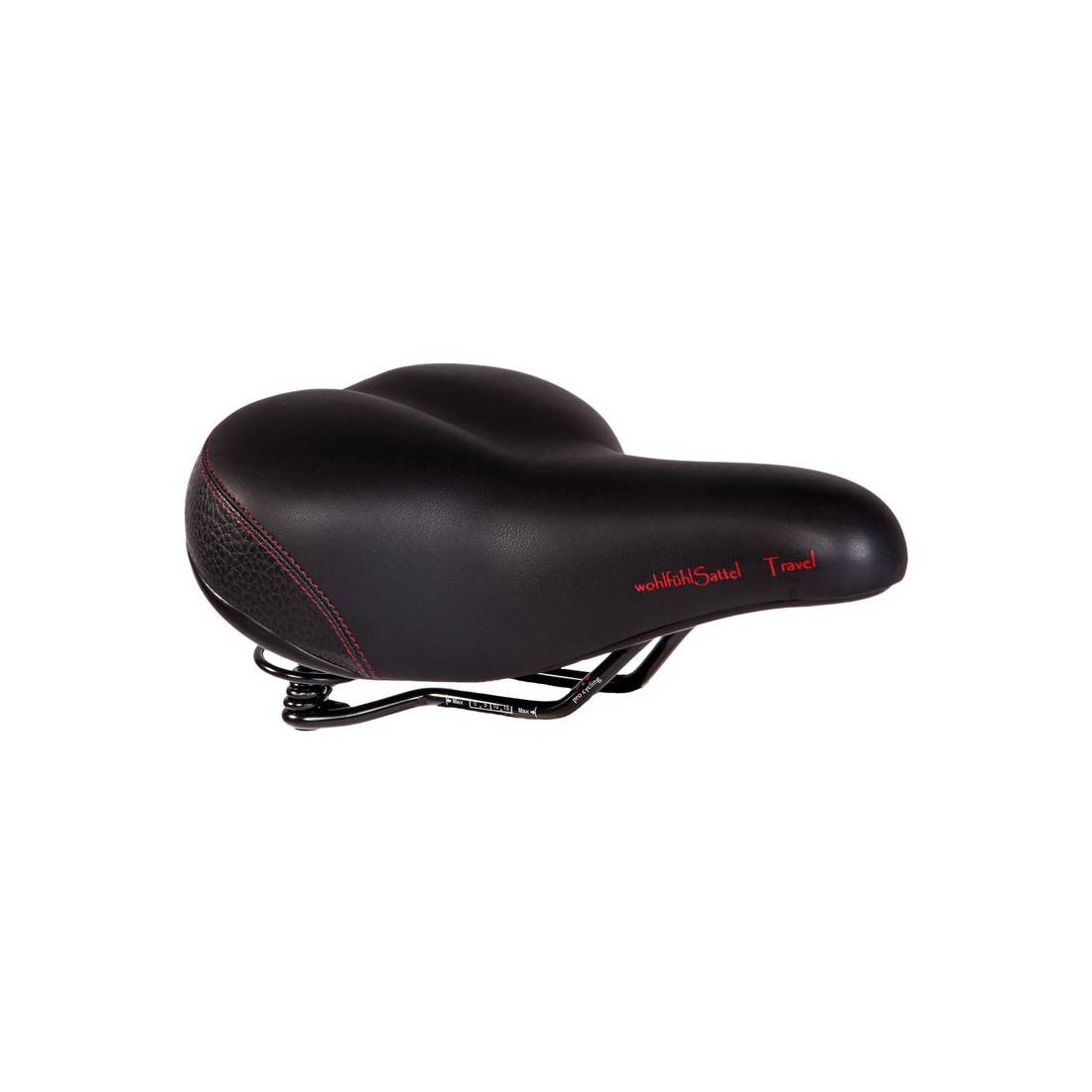 P&P Bequemsattel Travel Feder 580, Uni, 280 x 180 mm, schwarz