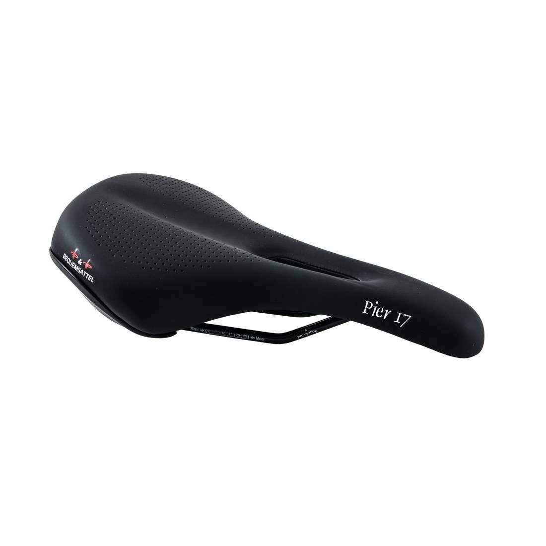 P&P 517 Pier 17 Bequemsattel, Uni, 280 x 165 mm, 385 g, schwarz