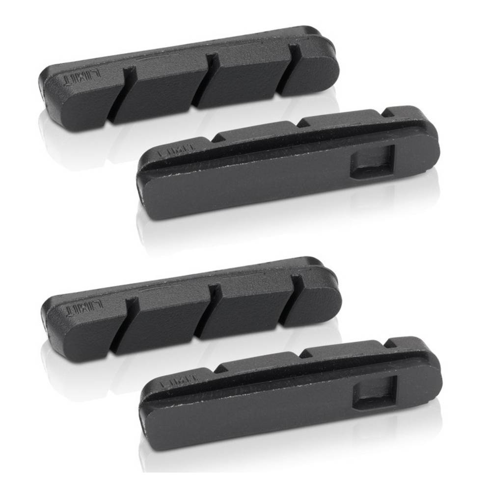 XLC Ersatzbremsgummi BS-X15, für Alufelgen, Campagnolo Type, schwarz (2 Paar)