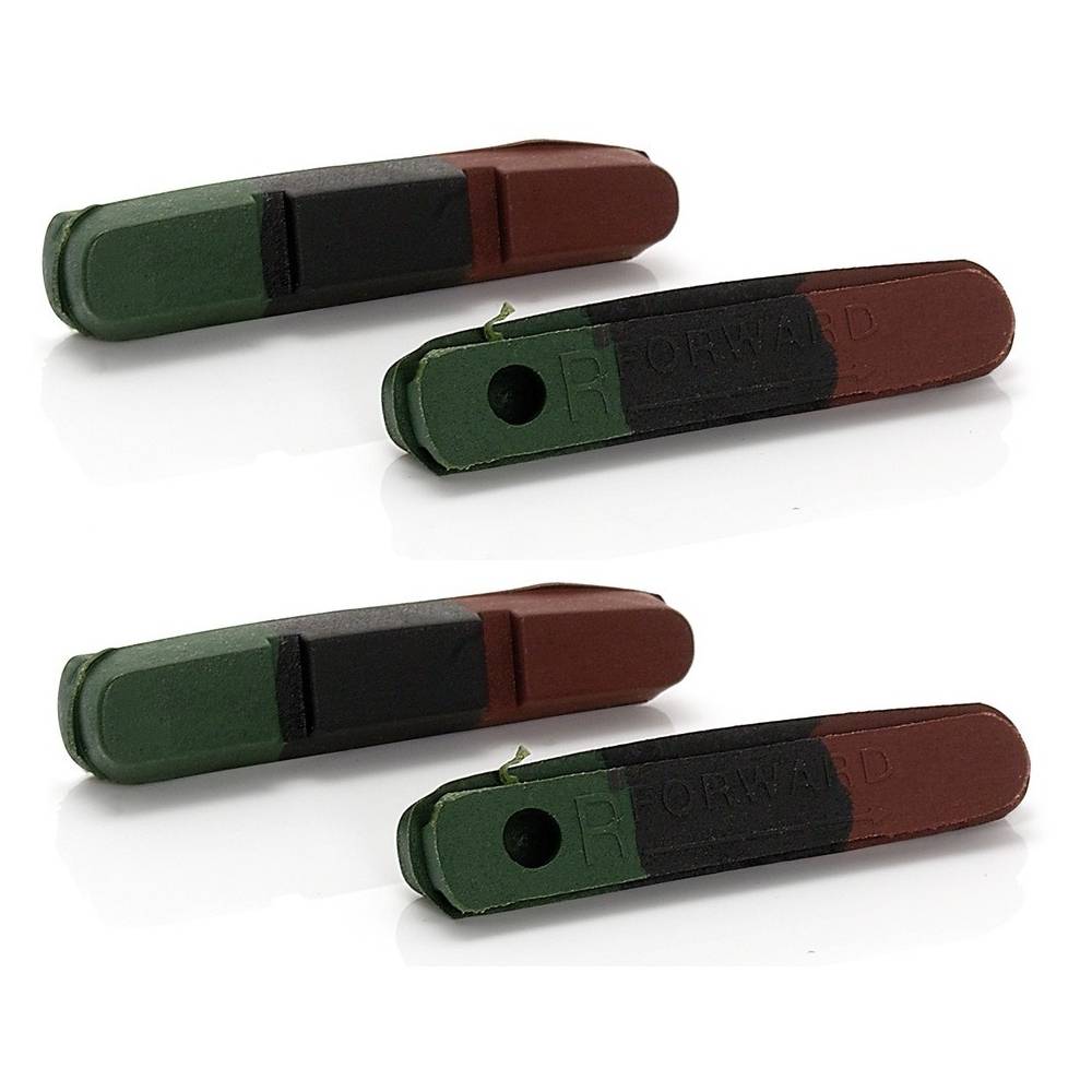 XLC BS-X01 Ersatzbremsgummi, 55 mm, schwarz/rot/grün (2 Paar)