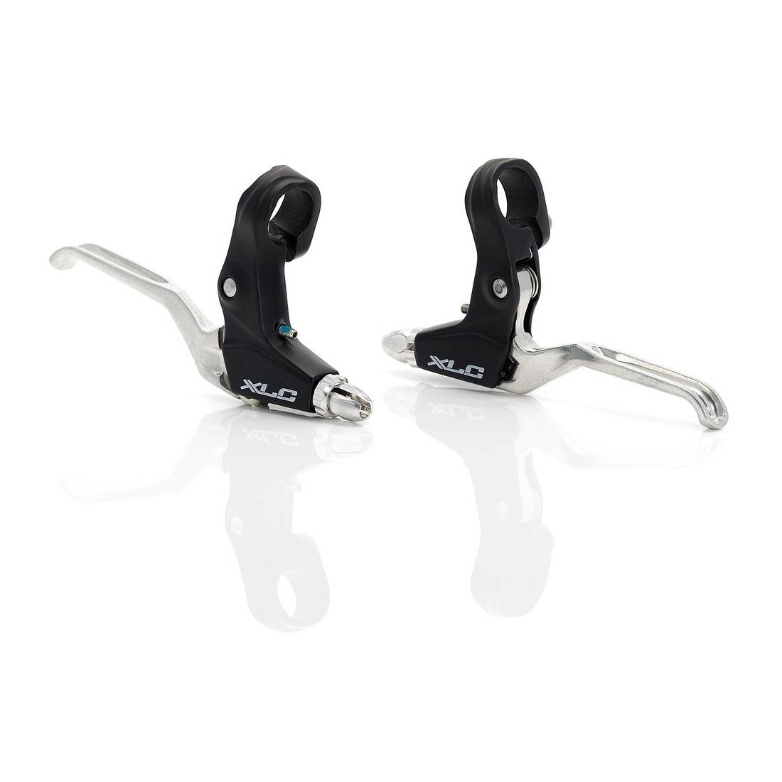 XLC Bremshebelset BL-V04 Alu, für V-Brake, schwarz/silber, 2-teilig (1 Set)