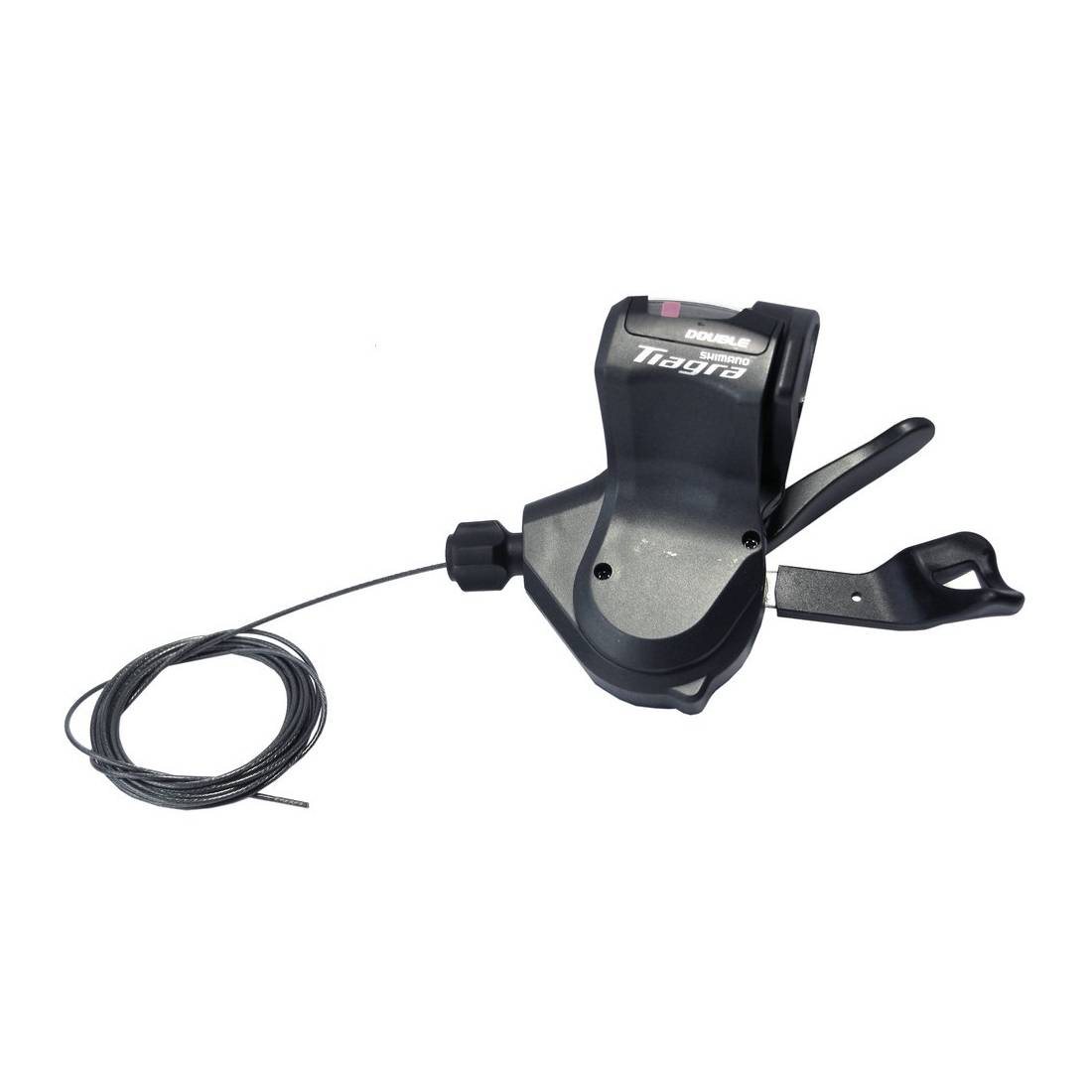 SHIMANO SL-4700 Tiagra Schalthebel, 2-fach, links, mit Zug 1800 mm, für Flatbar, schwarz