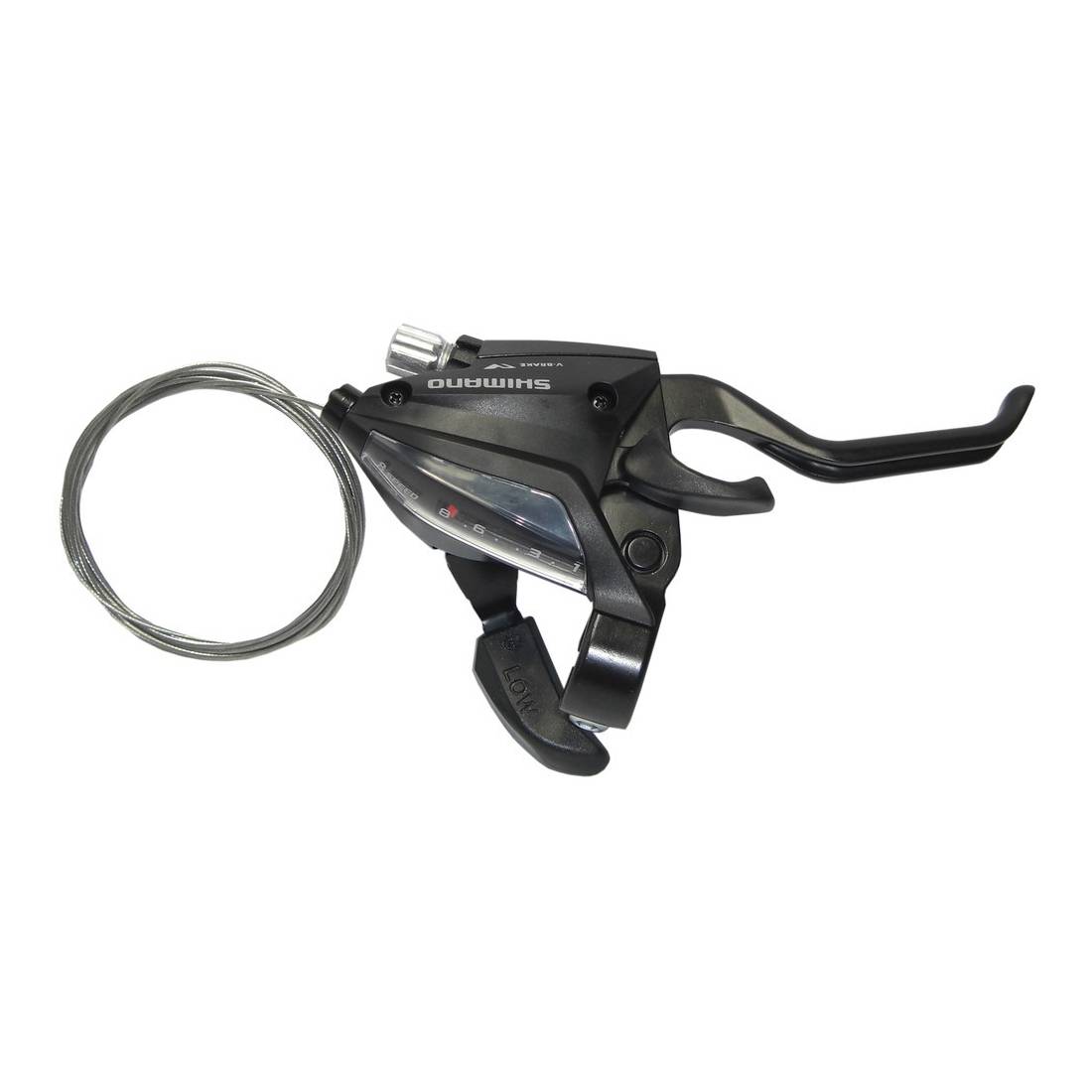 SHIMANO ESTEF5002RV8AL S+B-Hebel "ST-EF 500", 2-Finger, 8-fach, rechts, V-Brake, 2050mm, schwarz