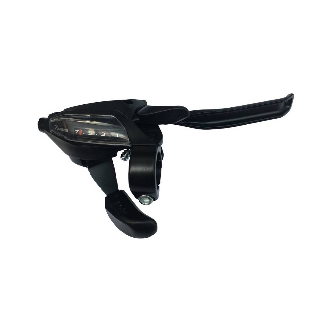 SHIMANO S+B-Hebel STEF500 4-Finger 7-fach rechts,V-Brake,2050mm,schwarz, schwarz (1 Stück)