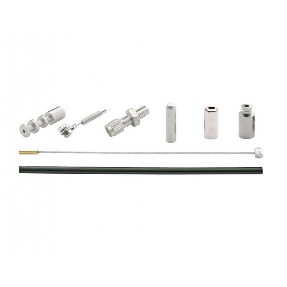 XLC Schaltzugkit 1700/2250mm 2 Nippel, silber/schwarz (1 Set)