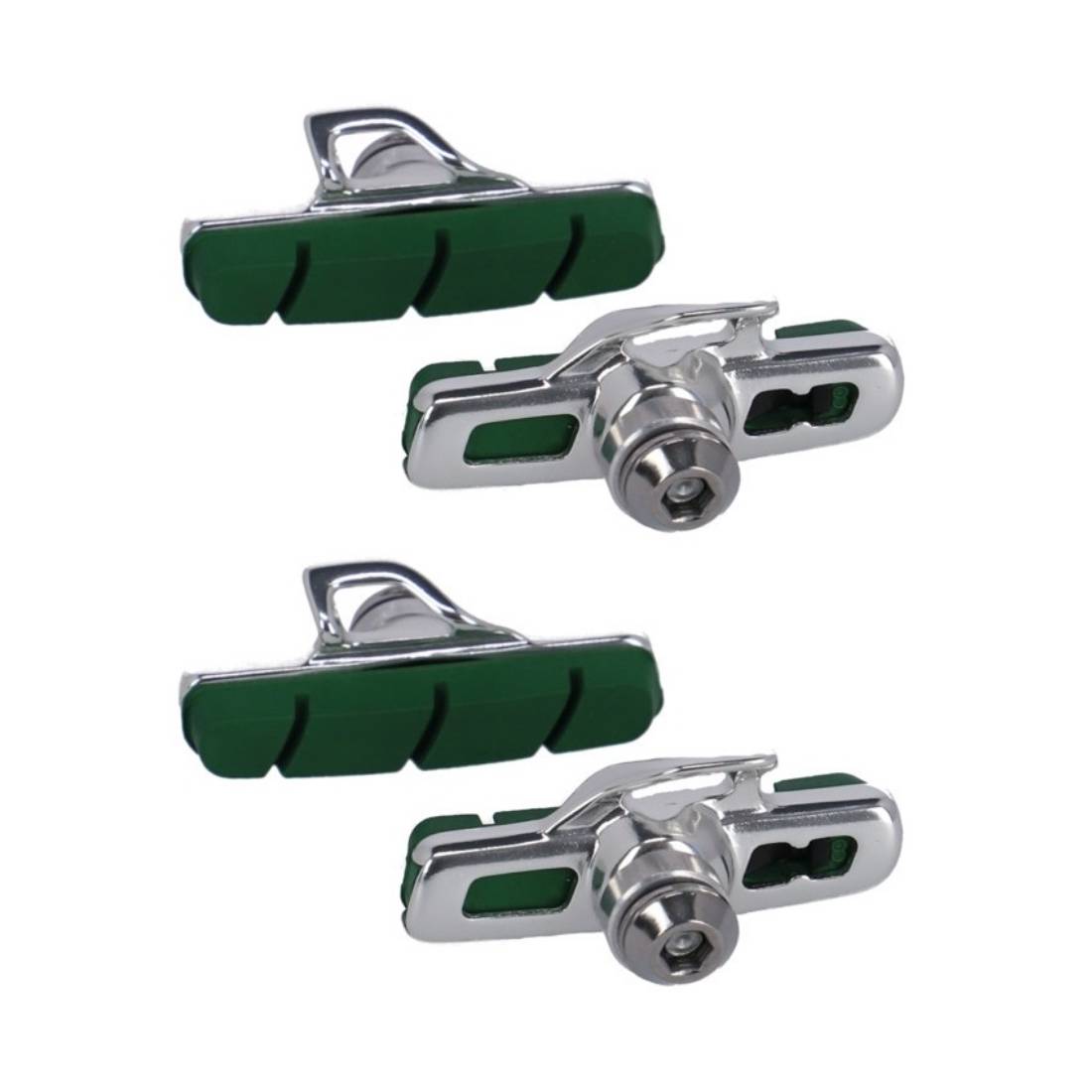 XLC Cartridge Road Bremsschuhe, 50 mm, MAO / Keramik Campa, grün (2 Paar)