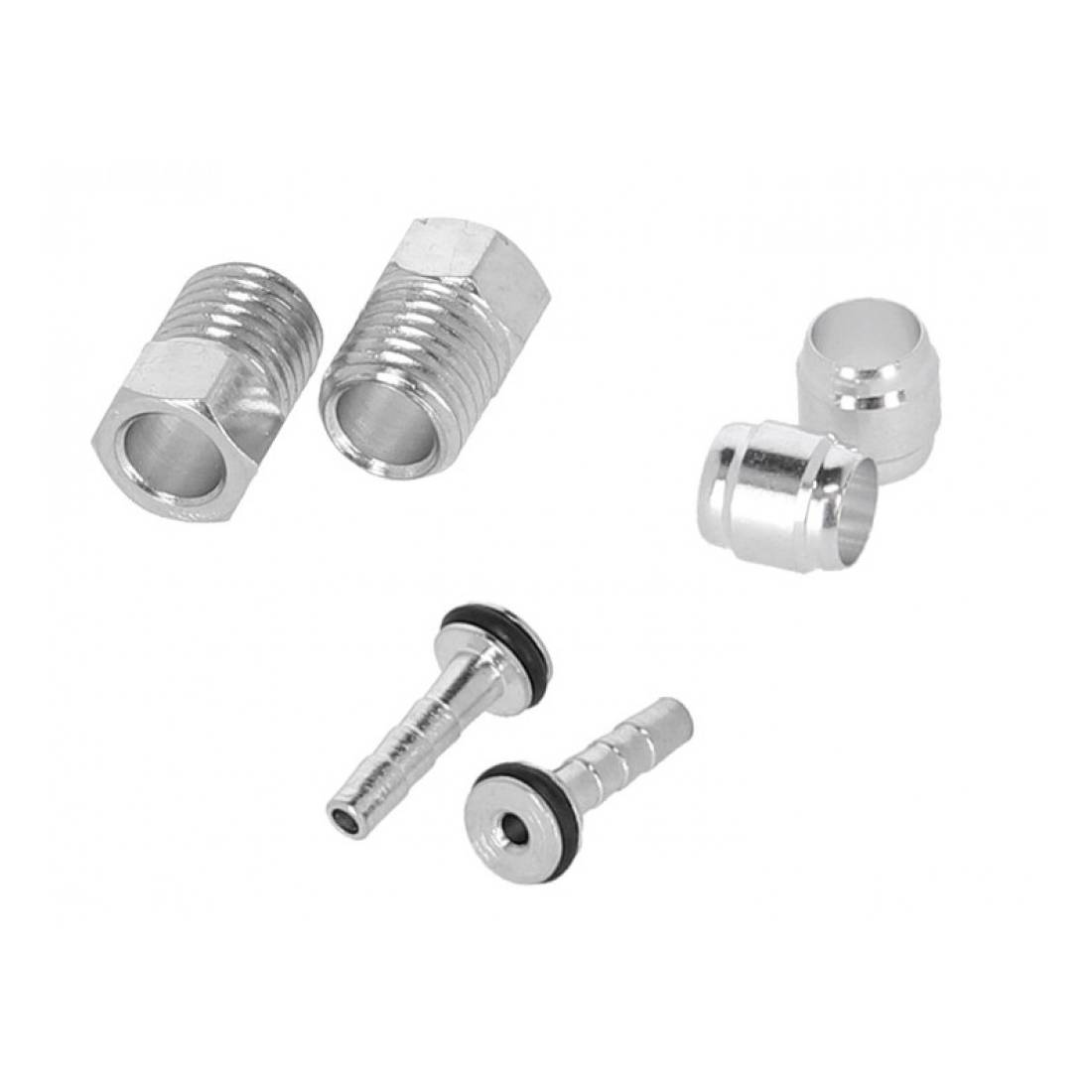 XLC Anschlusskit für Scheibenbremsleitung Formula R1, silber (1 Set)