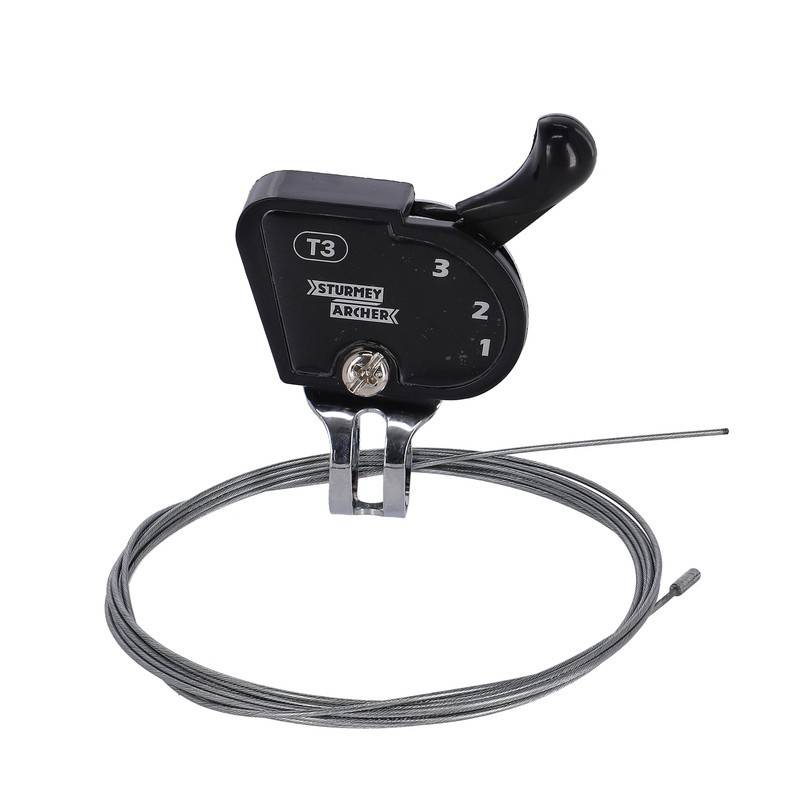 Sturmey-Archer Schalthebel rechts SLST3 3-Fach, sw, Zug 1950mm, schwarz