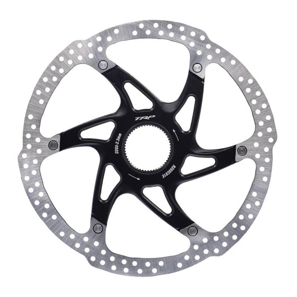 TRP Bremsscheibe Ø 203 mm, 2.3mm, 2 teilig, Centerlock, schwarz/silber
