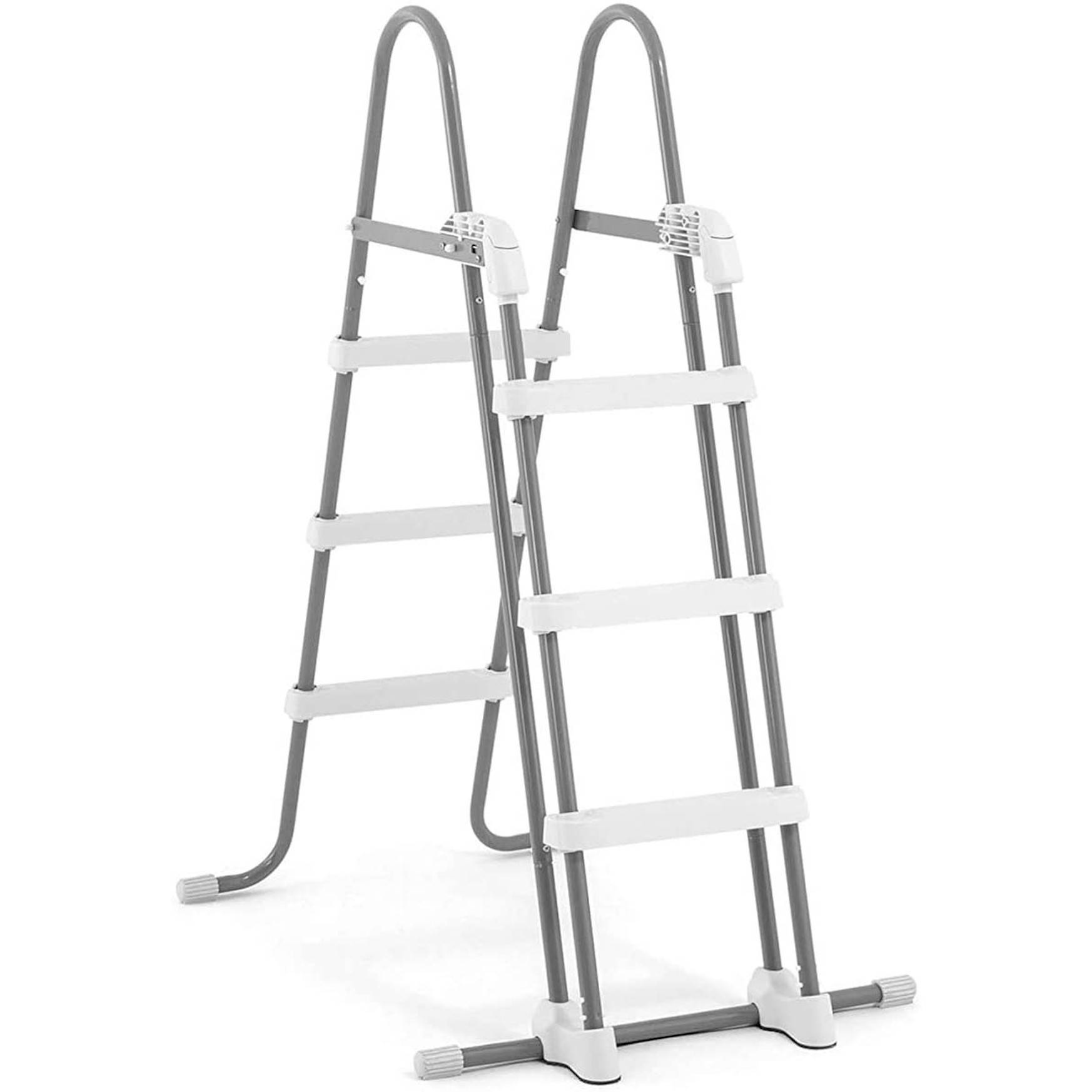 INTEX 28075 - Sicherheitsleiter für Pools (Höhe 91 und 107cm, Stufen entfernbar)