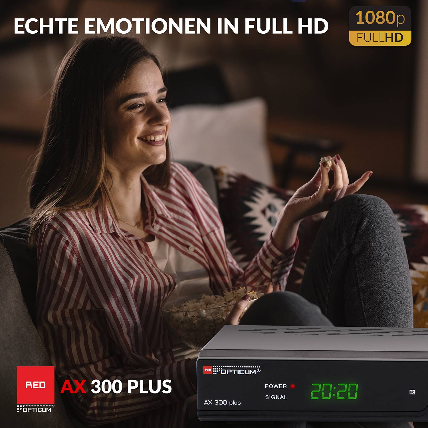 AX 300 Plus Sat Receiver I Digitaler Satelliten-Receiver HD - DVB-S2 - HDMI - SCART - USB 2.0
