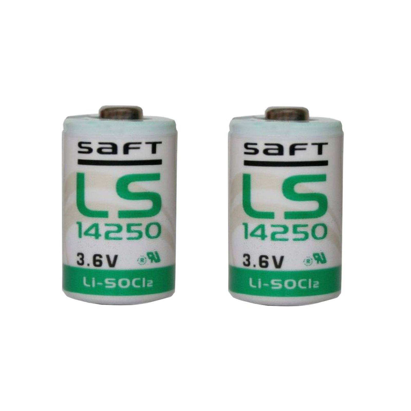 2x Lithium Batterie Saft LS14250 1/2AA 3,6Volt, 3,6V, Lithium-Thionylchlorid