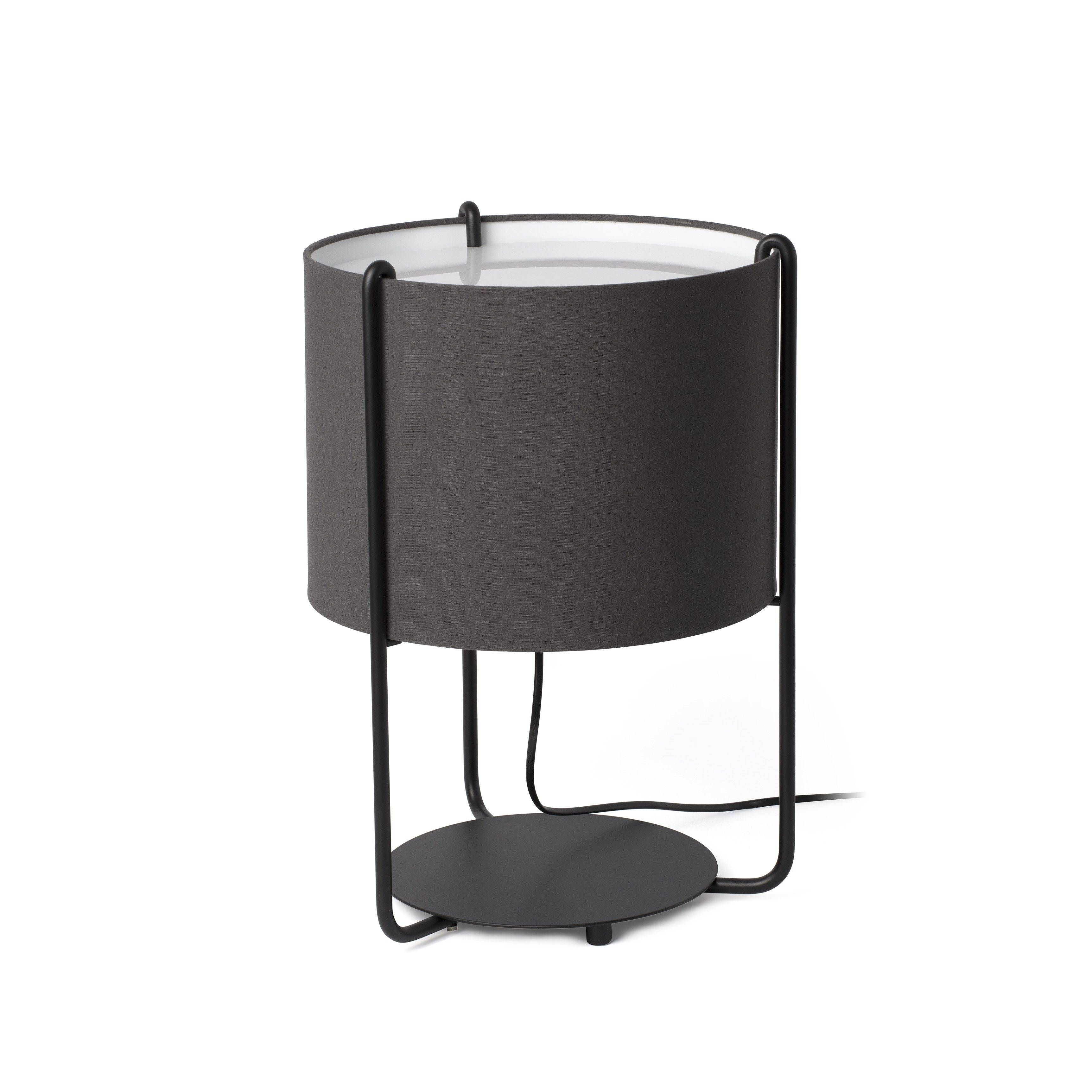 Tischlampe Drum Grau