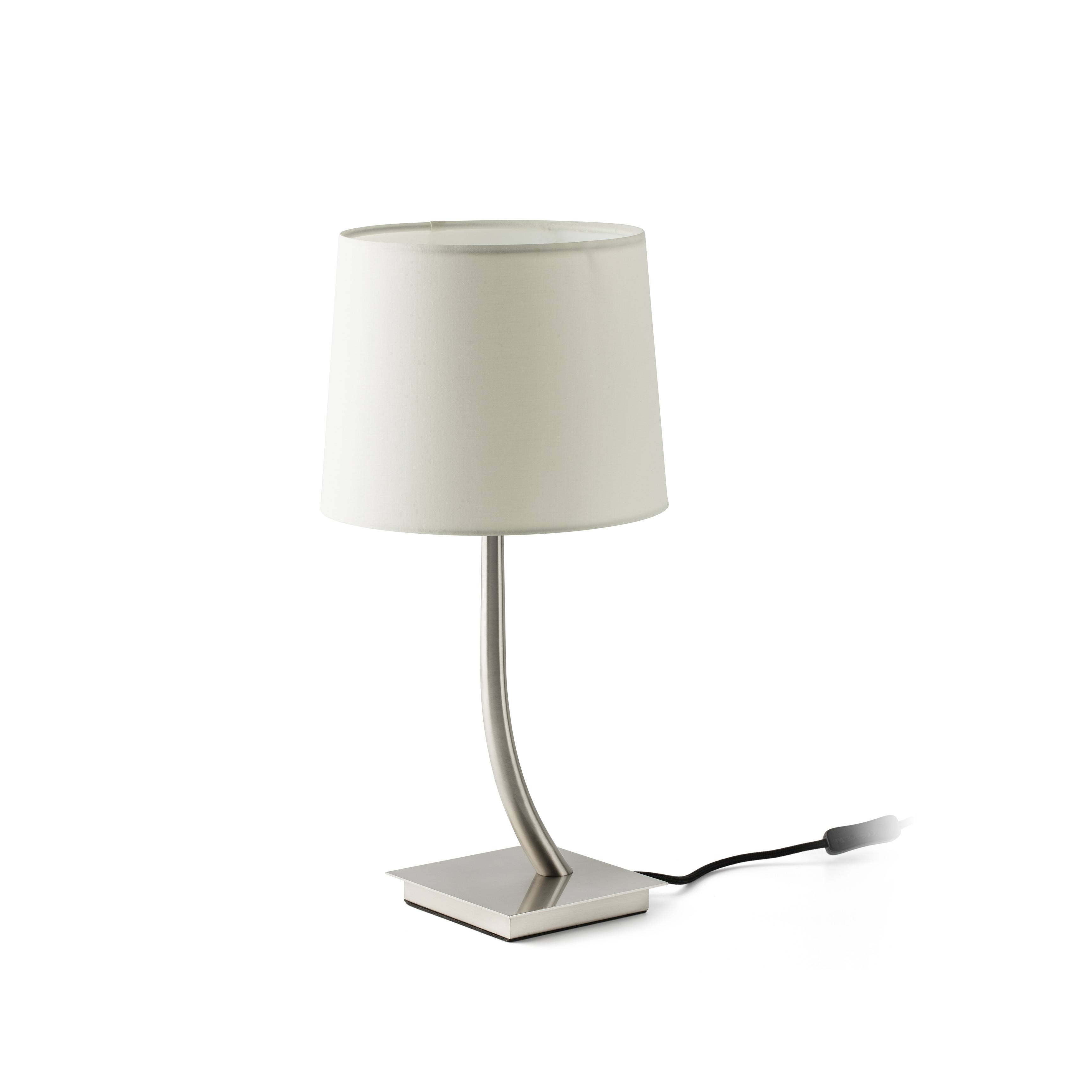 Tischlampe Rem Nickel / weiß