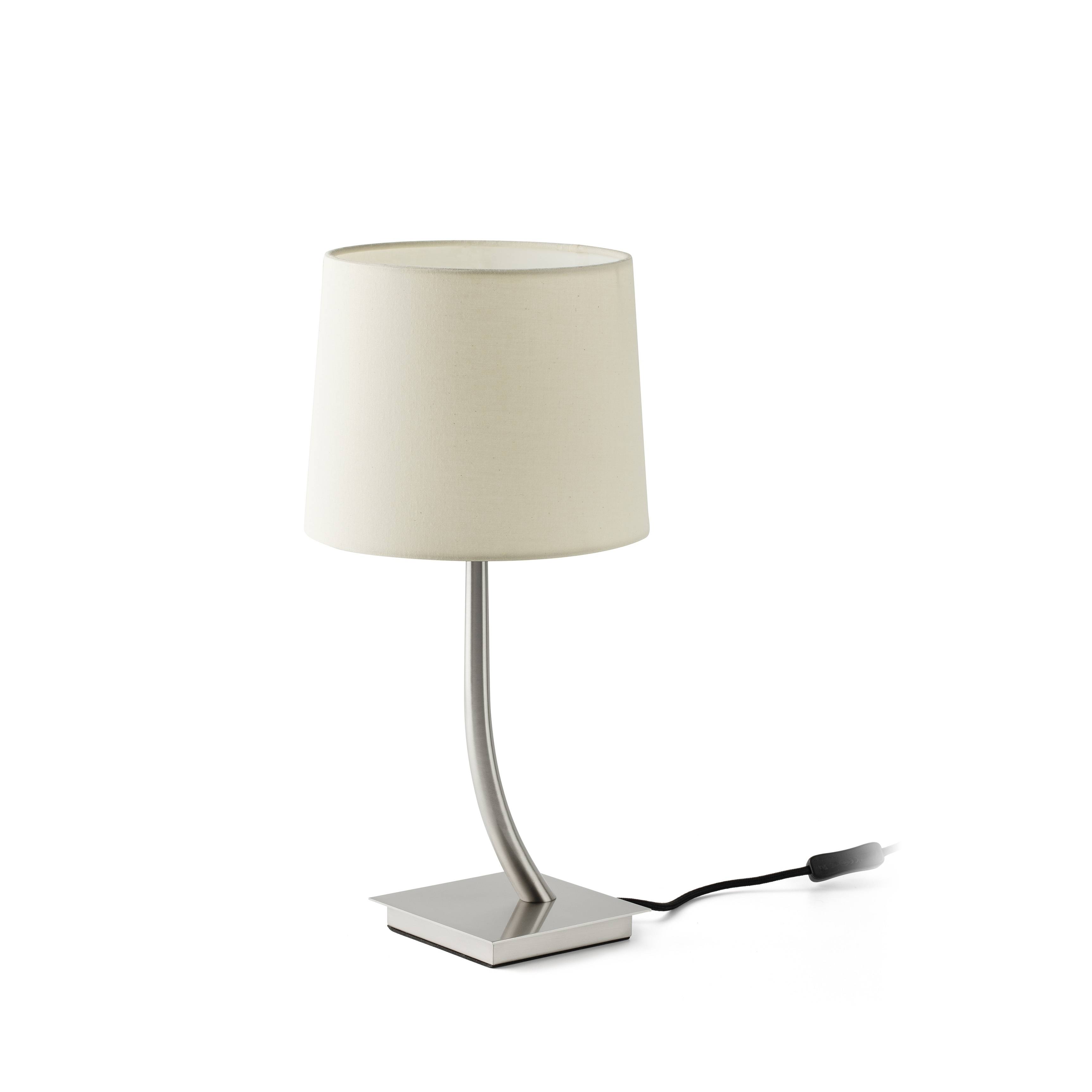 Tischlampe Rem Nickel / beige