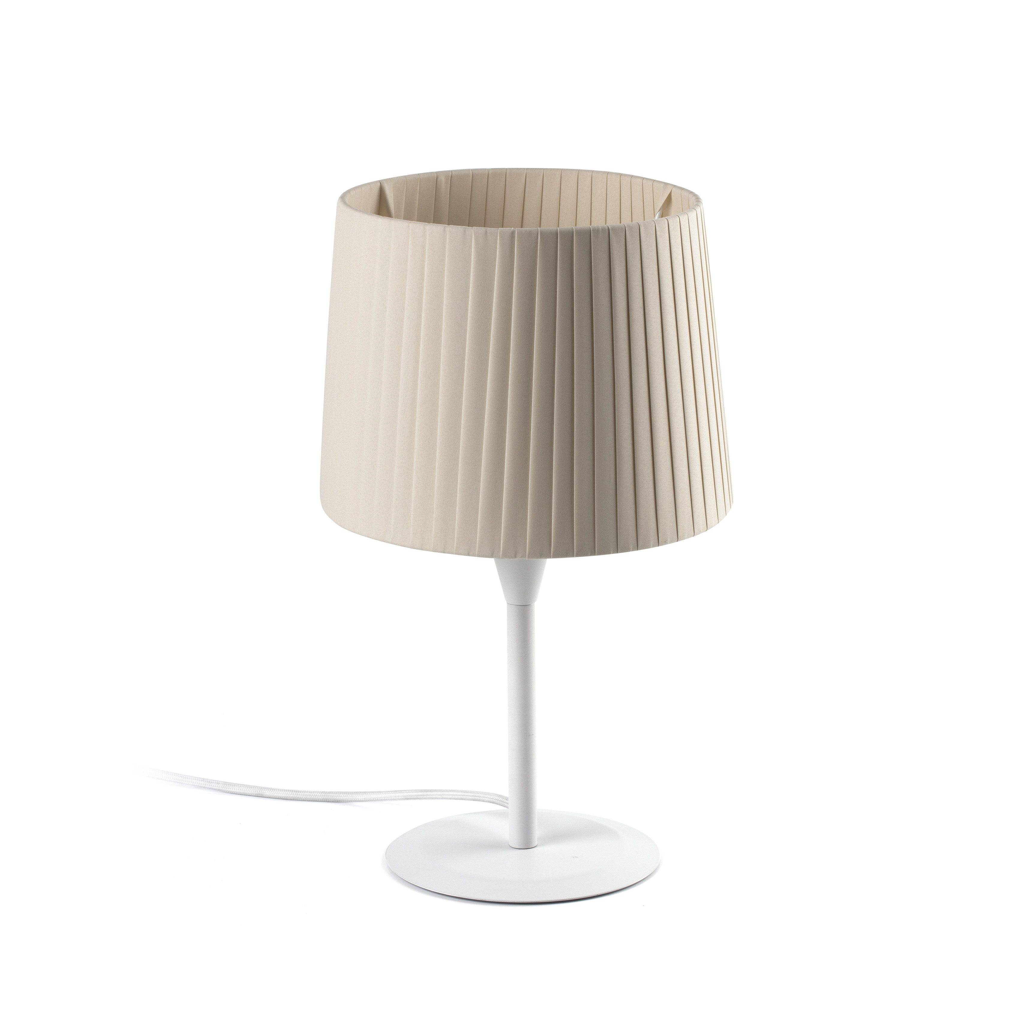 Tischlampe Samba Weiß / beige