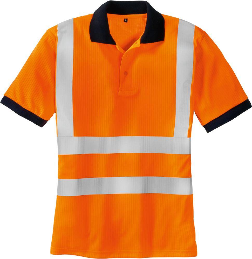 Warnschutz-Polo-SYLT, leuchtorange, Gr. XL