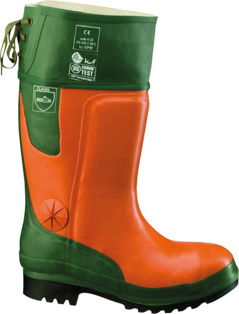 Forst-Gummistiefel Ulme orange/grün Größe 39